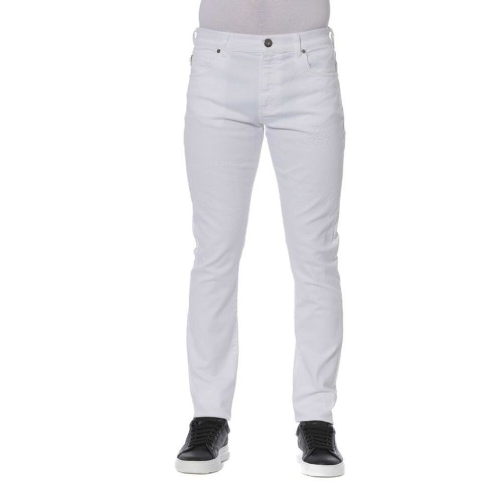 Trussardi Jeans White Cotton Men Men's Jeans